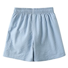 NATUST Boy's Swim Trunks Beach Board Shorts Swimming Surfing Pants with Mesh Lining Blue Grey 11-12 Years