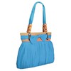 EyeCatchBags - Katy Ruched Plain Bow Shoulder Bag Handbag Blue