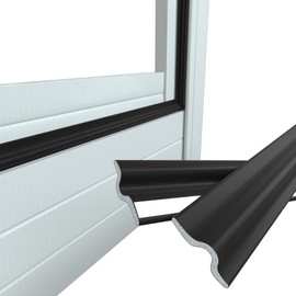 26 Ft Weather Stripping Door Seal Strip for Bottom of Door,Self-Adhesive Window Draft Stopper Foam Seal Strip,Soundproof Window Insulation for Winter Gap Blocker(Black)