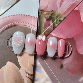 Shy Pink Cheek Nail Tips - Oval / 부끄부끄 핑크 치크 네일팁 - 오발