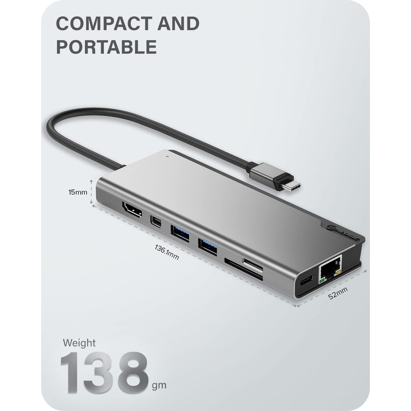 ALOGIC USB-C 4K Dual Display Dock; 100W Power Delivery; 2x