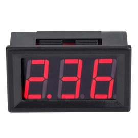 0.56 Inch Digital DC Display Panel with Two Cables 0-10A Ammeter DC4.5~30V (Red)