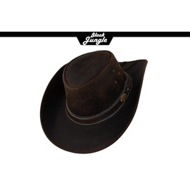 Black Jungle Dayton Leather Western Hat Australia Cowboy Hat, brown