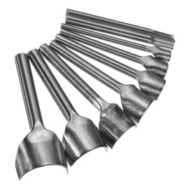 QUARKZMAN Pack of 9 Semicircular Leather Hole Punch, 5 mm - 40 mm, Leather Cutter Bow Curve, Belt End Cutter, Carbon Steel Semicircle Hole Punch Tool for Craft Strap, Belt, Wallet and Bag