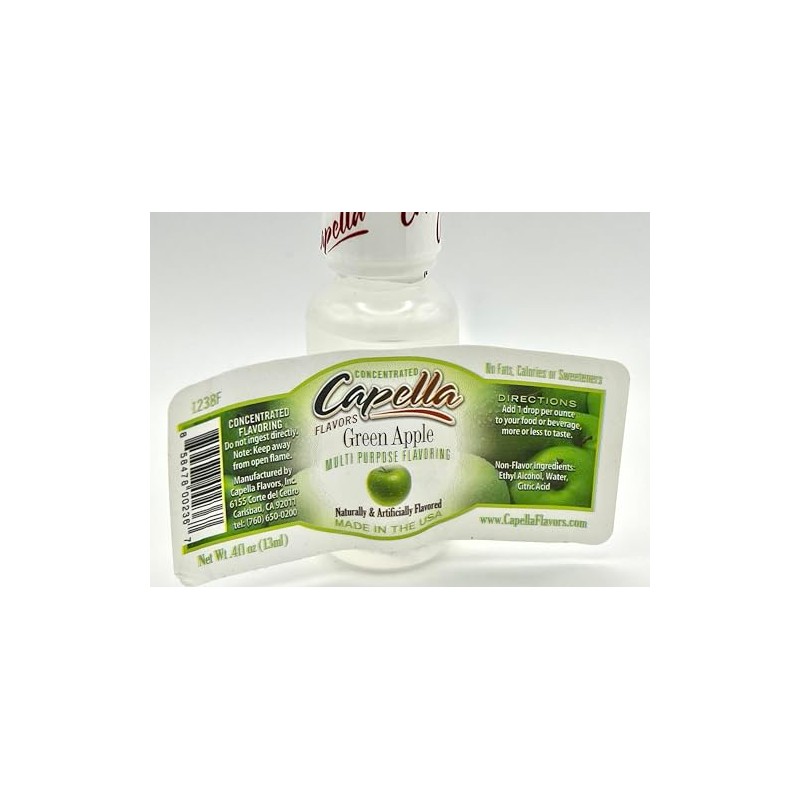 Capella Flavor Drops Green Apple Concentrate 13 Milliliter Bottle