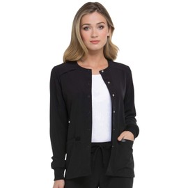 Dickies DK305 - chamarra de calentamiento frontal con 2 bolsillos, Negro -, L