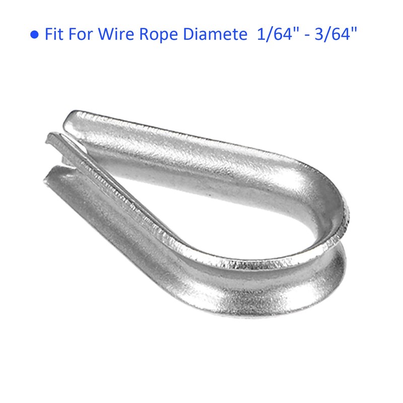 M METERXITY 20pcs Stainless Steel Thimble for 2mm Wire Rope