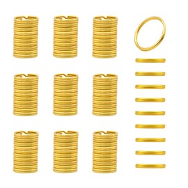 100pcs 15mm Key Ring Keychain Metal Golden Round Split Key Chains Rings Connectors for Home Car Dog Tag Office Ornaments Keys Attachment