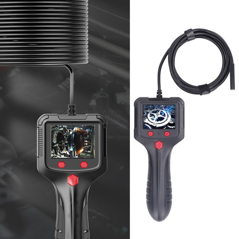 2.4in Screen Industrial Endoscope 8mm Dia Waterproof Lens Borescope Camera