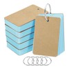 PATIKIL 3.5" x 2" Blank Flash Cards with Rings, 300