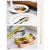 happykau Chopsticks Rest, 5 Pieces, Stylish, Stainless Steel, Cutlery Rest,