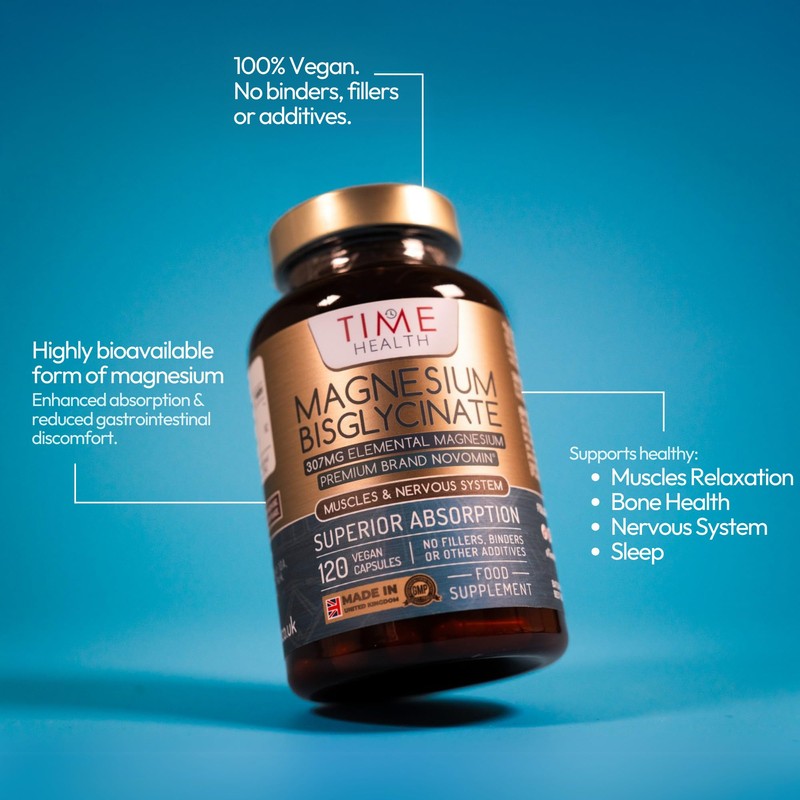 Time Health New: Magnesium Bisglycinate C 307mg Elemental Magnesium C