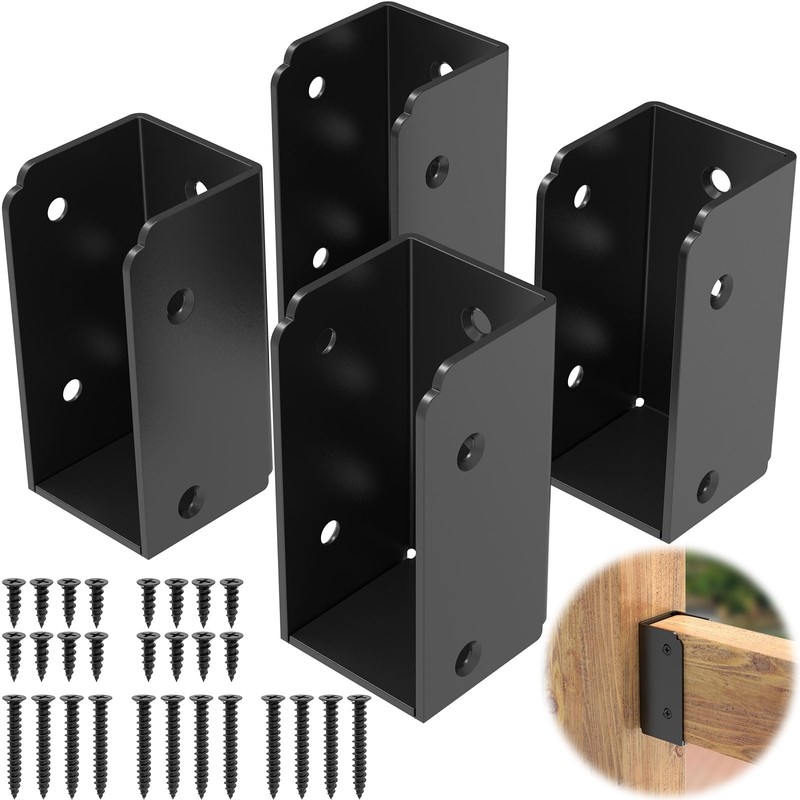 IRENPORU 4PCS 2”x 4” Stainless Steel Deck Railing Brackets Connectors,