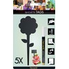 American Metalcraft TAGRECTANGLE5 Chalkboard, Silhouette, Mini, Rectangle, 5-pack, Black