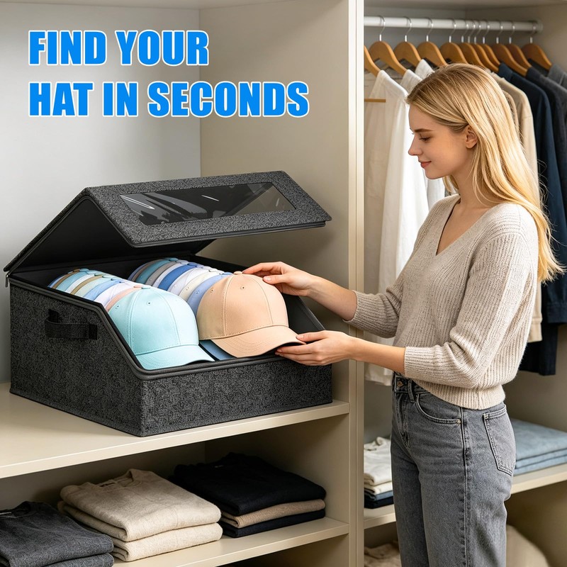 hat organizer,Stackable Hat Storage for Baseball Caps