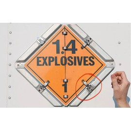 Ludwig Racine 4 - Replacement Ludwig Racine Snap Spring Tension Fastener Clips Hazmat Placard