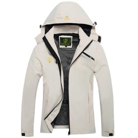 GIISAM Raincoats for Women with Hood Waterproof Light Weight Rain Jackets Foldable Outdoor Wind Breakers Female White