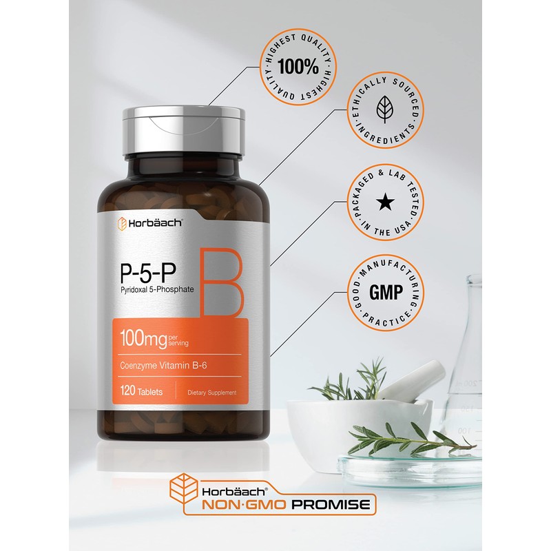 Horbäach P5P Activated Vitamin B6 100mg | 120 Tablets |
