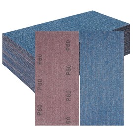 PMIQSA 25 Pcs Net sandpaper strips 80x230mm Mesh Ceramic Sanding Sheets, Grit 60 Hook and Loop Dust Free Sanding Pads, for Orbital Sander, Hand Sanding Block, Wood Metal Surface Preparation
