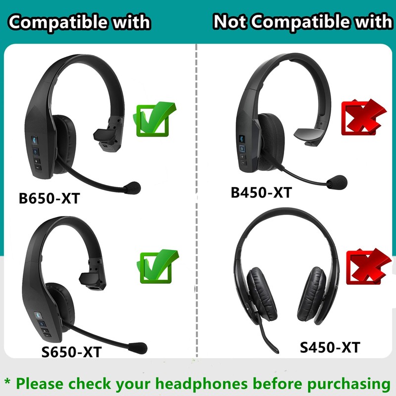 YDYBZB Earpads Replacement Ear Pads Compatible with BlueParrott B650/S650(650XT 650