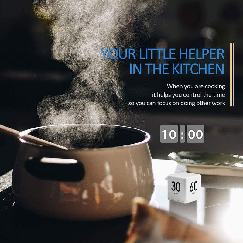 ZONSUSE Digital Cube Timer, Digital Kitchen Timer, Kitchen Alarm Clock,