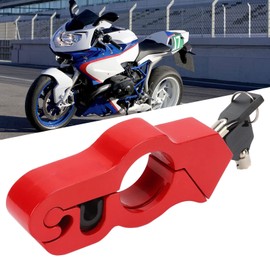 Motorcycle Handlebar Lock, Tamper Resistant Weatherproof Aluminum Alloy Anti Theft Grip Lock with Applicable Scope for Scooters ATVs