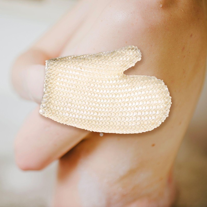 2 Pieces Bath Gloves, Bath Accessories, Body Cleaning Tools, Exfoliating