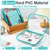 Sanwuta 6 Pcs Clear Hard Zipper Case Hard Plastic Zipper