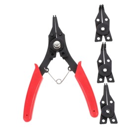 WOONEKY 1 Set Multi Functional Circlip Plier Tool Interchangeable Design for Easy Removal of Retaining Rings for Vehicles Lawn Mowers and Workshops