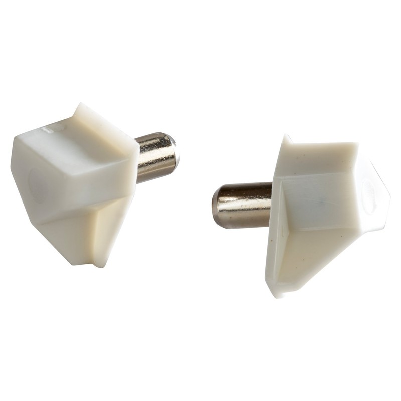 100 Pack Rok Hardware 5mm White Shelf Support Bracket Steel