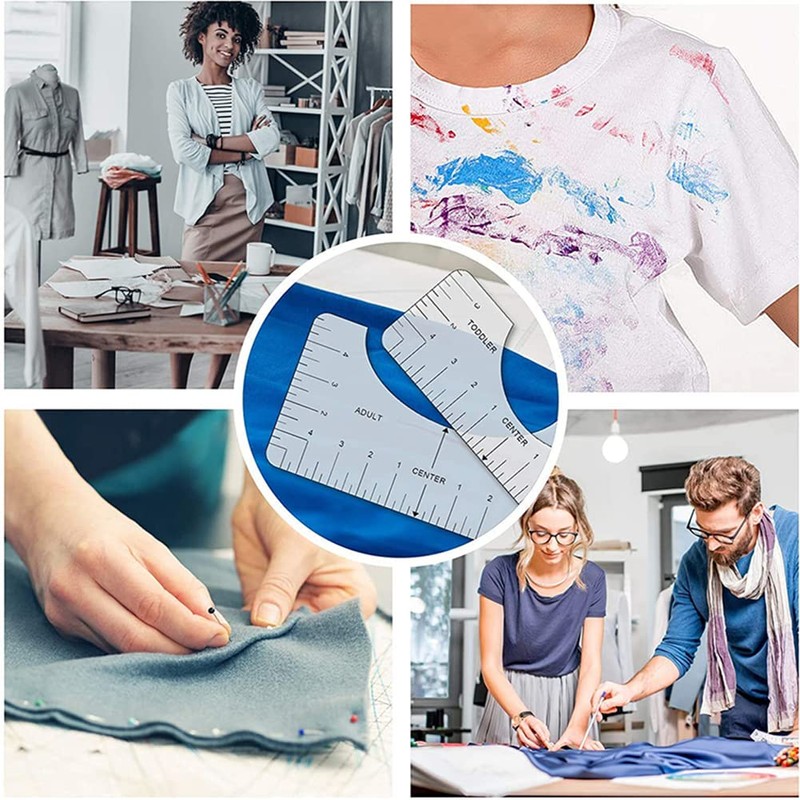 YiyuanHe 5PCS T-Shirt Alignment Rulers, Center Design Guide Tool for