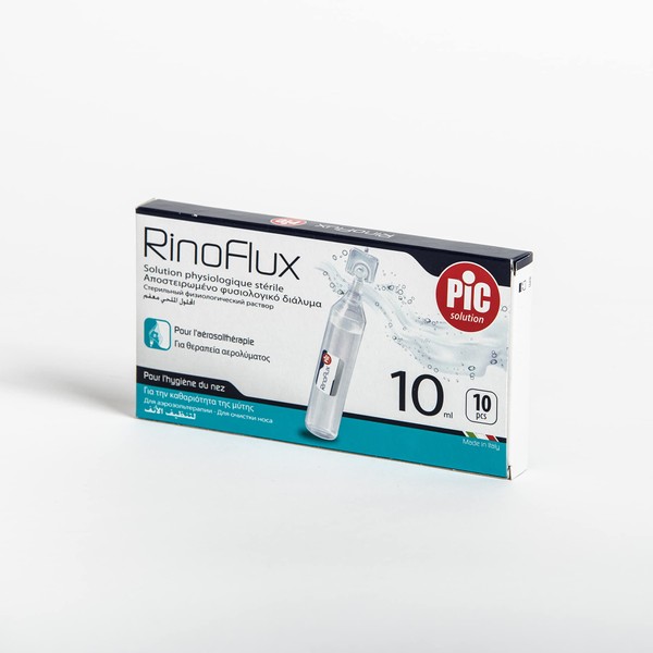 Pic Solution Rinoflux Solution saline 10 ml 10 ampoules – Solution isotonique en ampoules