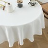 Aoztio Waterproof Round Tablecloth, Wrinkle Resistant Washable Polyester Tablecloths for