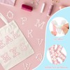 Morcheiong 52Pcs Pearl Rhinestone Letter Patches Self Adhesive A-Z, Stick