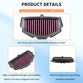 AHL Air Filter for Kawasaki VERSYS 650 ABS 2015-2019/Kawasaki EX650 Ninja 650 2017-2020/Kawasaki EX650 Ninja 650 ABS 2017-2020 /Kawasaki KLE650 Versys LT ABS 2015-2020