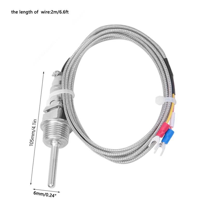 K Type Temperature Sensor RTD Stainless Steel Thermocouple Temperature Probe