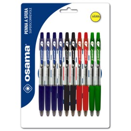 Osama Black Gel Pens with OBG Pen 10 Piece Set Super Glide Precise Gel Pens Retractable Ballpoint Pen 1mm for School, Office and College Gel Pen Set Ideal for Writing Supplies