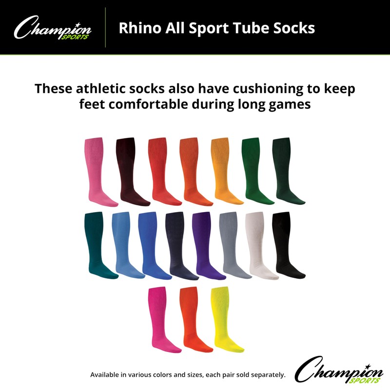 Champion Sports Rhino® All Sport Socks - Machine Washable Sport