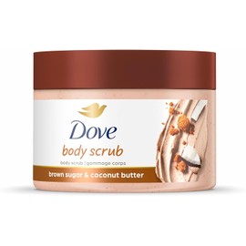 Dove, Exfoliating Body Polish, Brown Sugar and Coco Butter, Exfoliante Corporal, Azúcar Morena y Manteca de Coco, Piel Suave e Hidratada, Sin Sulfatos, 298 gramos