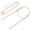 HARFINGTON Circular Knitting Needles 32" Stainless Steel US 7/4.5mm Knitting