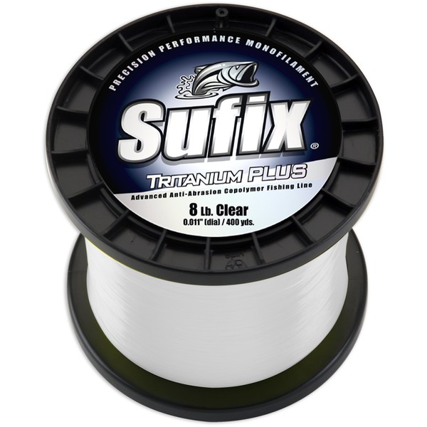 Sufix Tritanium Plus 1/4-Pound Spool Size Fishing Line (Clear, 40-Pound)