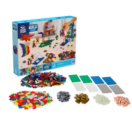 PLUS PLUS - Learn to Build Super Set - Basic Mix, 1,200 Pieces w/ 4 Baseplates - Construction Building Stem / Steam Toy, Interlocking Mini Puzzle Blocks for Kids