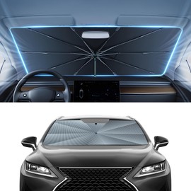 Autorder Windshield Sun Shade Umbrella for 2016-2022 Lexus RX Accessories,Upgraded Ice Crystal Material,Easy Setup Umbrella Sunshade for Car Windshield,100% Sun Blocking