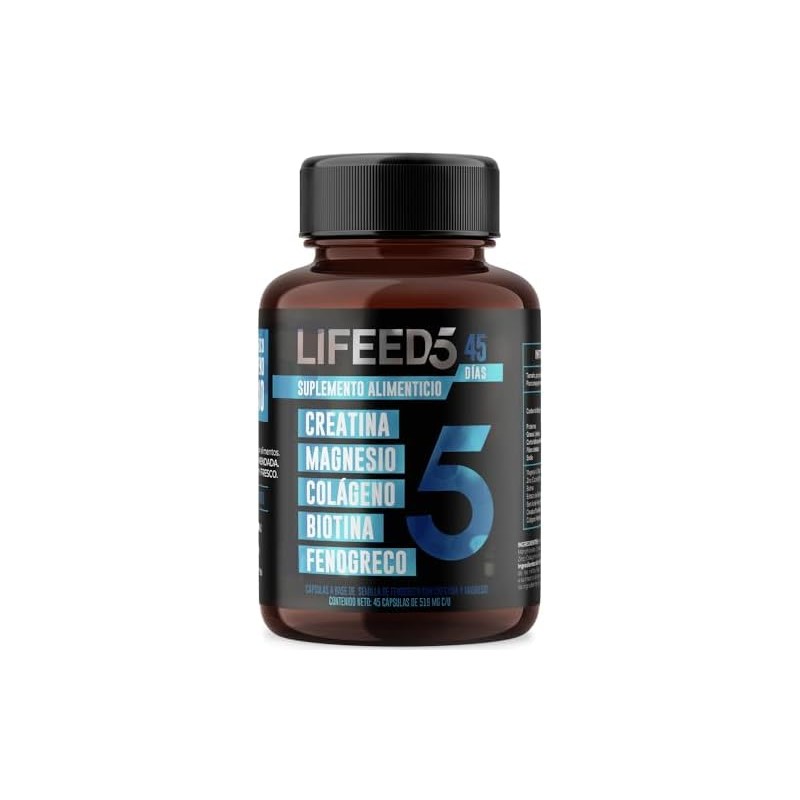 LIFEED5 Men Vitaminas para Hombre con Creatina 45 cápsulas519mg pporción