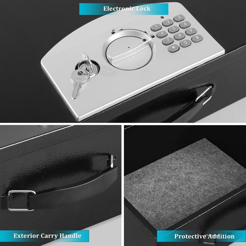 Dalmbox Portable Metal Safe Box with Digital Code Lock,Fire Resistant