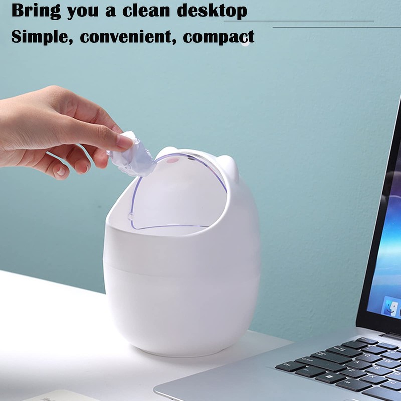Cute Mini Desktop Bin, Tiny Desk Bin, Table Bin with