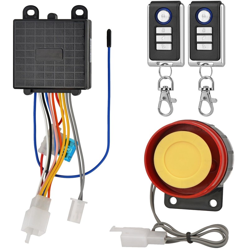 Snlazp Motorcycle Anti-Theft Alarm Security System, Control Engine Start Bike