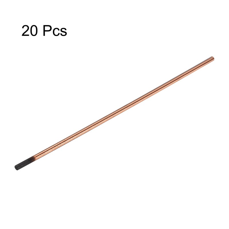 PATIKIL 20pcs 6mmx305mm(1/4"x12") Carbon Arc Air Gouging Rods Copper Graphite