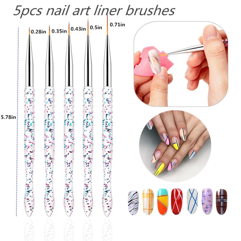 FULINJOY Nail Dotting Tools 10 Pcs Kit - 5 pcs