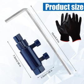 3pcs Broken Pipe Extractor Tool Kit, Broken Faucet Thread Removal Tool Include 1pcs Stripped Screw Extractor 1pcs Wrench 1 Pair Gloves for Bathroom Plumbing Repair DIY Home Improvement